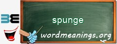 WordMeaning blackboard for spunge